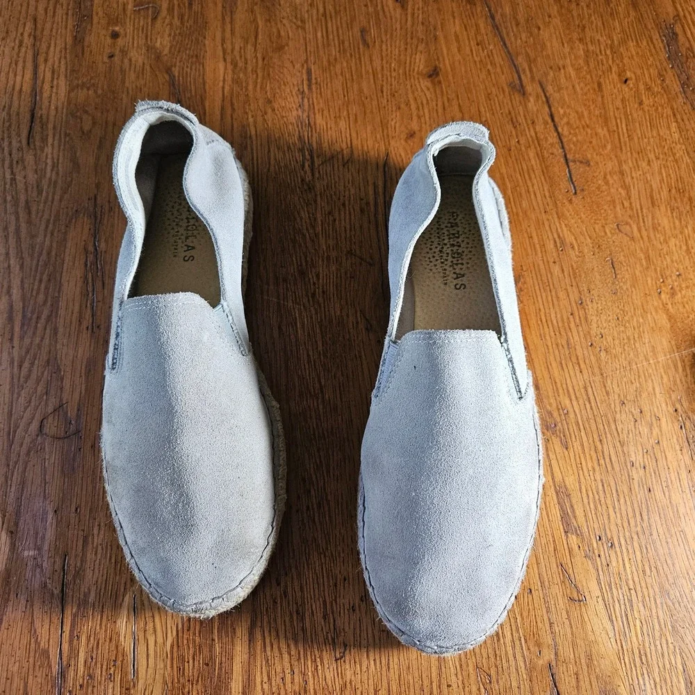 Fabiolas‎ Espadrilles Women's Slip On Shoes Size 39/US 8.5 Gray Suede Leather
